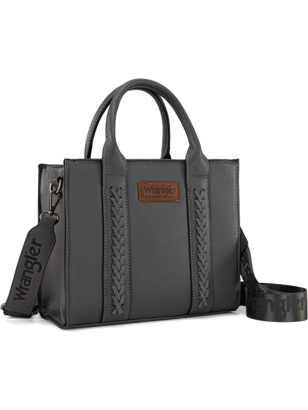 Women's 01-grey Polyester Zipper Top-handle Strap Quilted Tote Crossbody Bag